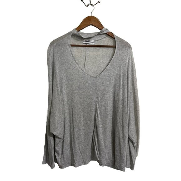 Urban Outfitters Womens Gray Keyhole Collar Dolman Sleeve Blouse Size Large - Picture 1 of 6